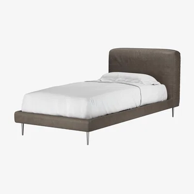 Sofa.com Lucy Single Bed in Basalt Grain Leather - sofa.com