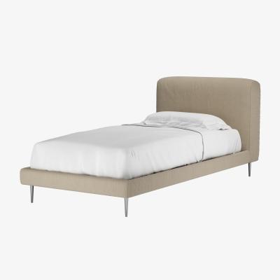 Sofa.com Lucy Single Bed in Pennine Stone Organic Smart Cotton