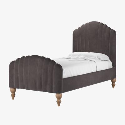 Sofa.com Bella Single Bed in Shale Aquaclean Clever Velvet