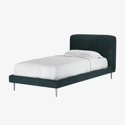 Sofa.com Lucy Single Bed in Deep Forest Aquaclean Clever Velvet