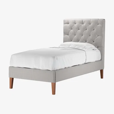Sofa.com Rosalie 130cm Single Bed in Dove Smart Velvet - sofa.com