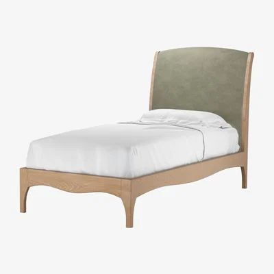 Sofa.com Emilia Single Bed in Matcha Powdered Leather - sofa.com