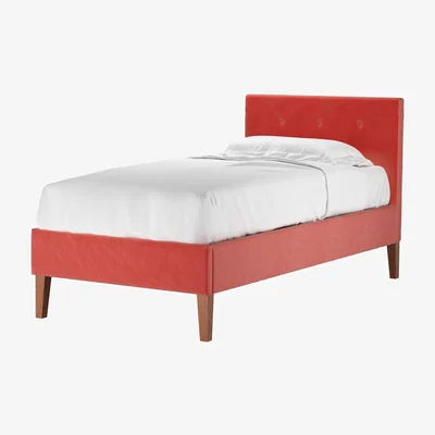 Sofa.com Avery 100cm Single Bed in Dusty Rose Cotton Matt Velvet