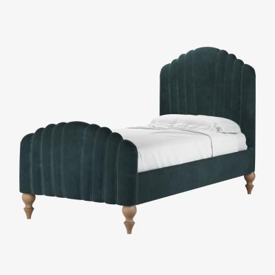 Sofa.com Bella Single Bed in Deep Forest Aquaclean Clever Velvet