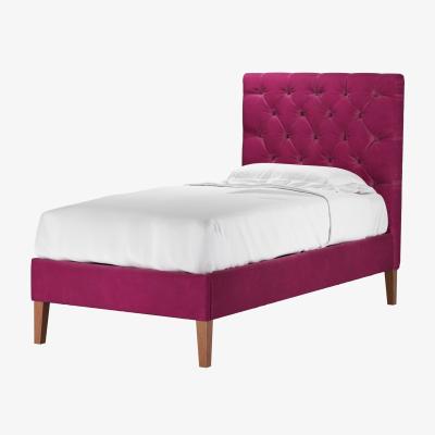 Sofa.com Rosalie 130cm Single Bed in Persian Rose Smart Velvet
