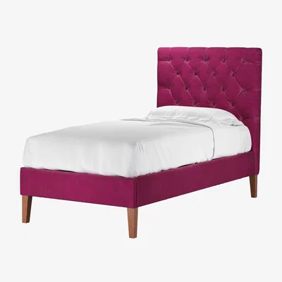 Sofa.com Rosalie 130cm Single Bed in Persian Rose Smart Velvet