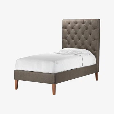 Sofa.com Rosalie 150cm Single Bed in Basalt Grain Leather - sofa.com
