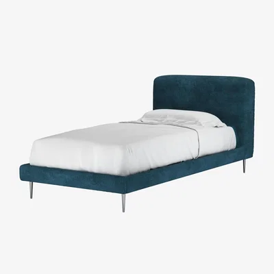 Sofa.com Lucy Single Bed in Mineral Mist Speckled Chenille