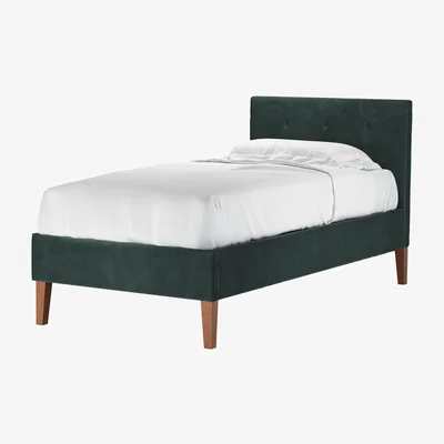 Sofa.com Avery 100cm Single Bed in Smokey Green Cashmere Velvet