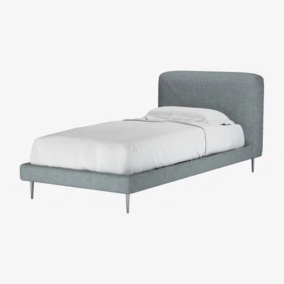 Sofa.com Lucy Single Bed in Cornflower Silky Jacquard Weave - sofa.com