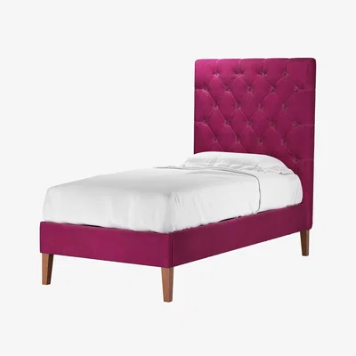 Sofa.com Rosalie 150cm Single Bed in Persian Rose Smart Velvet