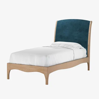Sofa.com Emilia Single Bed in Mineral Mist Speckled Chenille