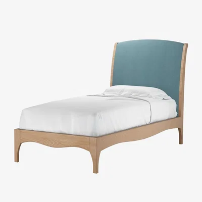 Sofa.com Emilia Single Bed in Tide Organic Smart Cotton