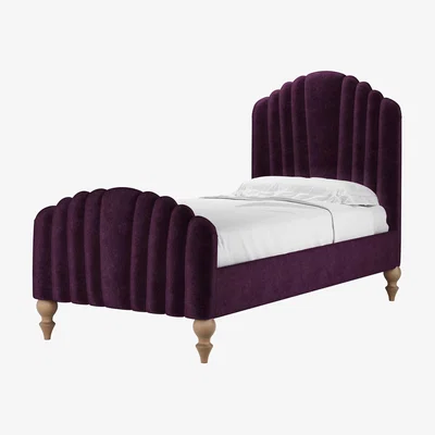 Sofa.com Bella Single Bed in Plum Smart Velvet - sofa.com