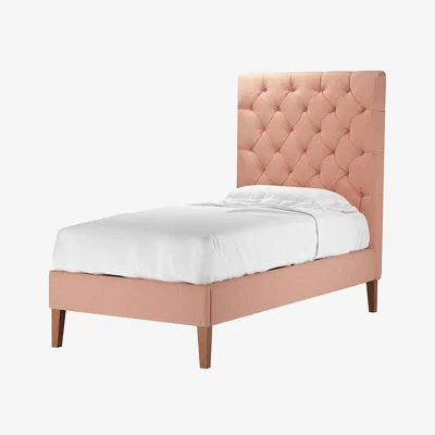 Sofa.com Rosalie 150cm Single Bed in Sakura Pink Organic Smart Cotton