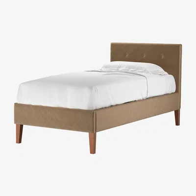 Sofa.com Avery 100cm Single Bed in Spiced Latte Cotton Matt Velvet