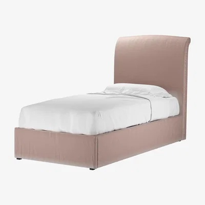 Sofa.com Thea Single Ottoman Bed in Orchid Cotton Matt Velvet - sofa.com