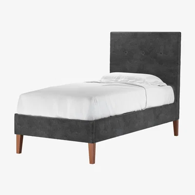 Sofa.com Avery 130cm Single Bed in Raven Speckled Chenille