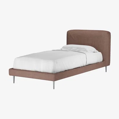 Sofa.com Lucy Single Bed in Pinot Noir Norfolk Cotton - sofa.com