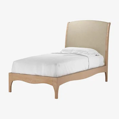 Sofa.com Emilia Single Bed in White Sands Soft Chenille - sofa.com