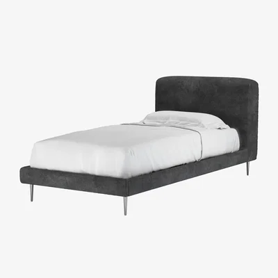Sofa.com Lucy Single Bed in Raven Speckled Chenille