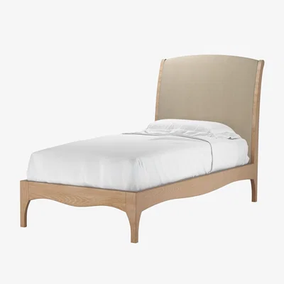 Sofa.com Emilia Single Bed in Pennine Stone Organic Smart Cotton