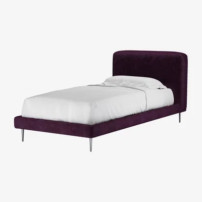 Sofa.com Lucy Single Bed in Plum Smart Velvet - sofa.com