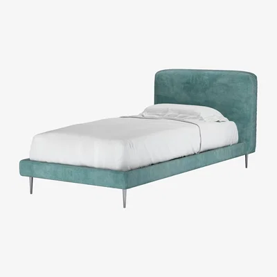 Sofa.com Lucy Single Bed in Santorini Easy Care Velvet - sofa.com