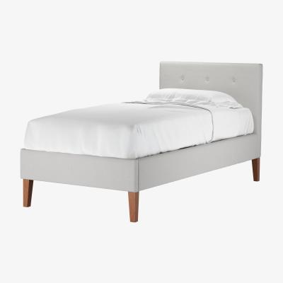 Sofa.com Avery 100cm Single Bed in Alabaster Brushed Linen Cotton