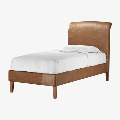 Sofa.com Thea Single Bed in Tan Vintage Leather - sofa.com