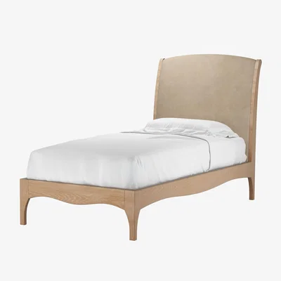 Sofa.com Emilia Single Bed in Fawn Aquaclean Clever Velvet