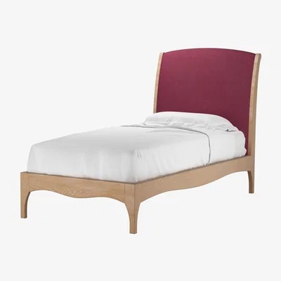 Sofa.com Emilia Single Bed in Boysenberry Brushed Linen Cotton - sofa.com