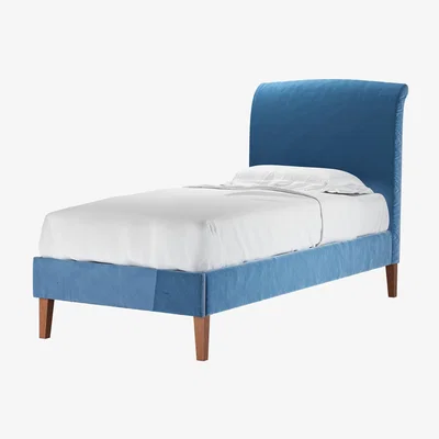 Sofa.com Thea Single Bed in Bahama Cotton Matt Velvet - sofa.com