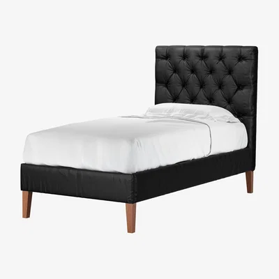 Sofa.com Rosalie 130cm Single Bed in Smoke Soft Leather - sofa.com
