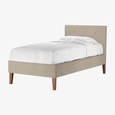 Sofa.com Avery 100cm Single Bed in Cashew Baylee Viscose Linen