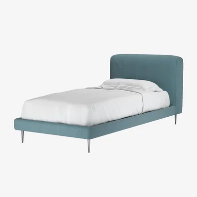 Sofa.com Lucy Single Bed in Tide Organic Smart Cotton