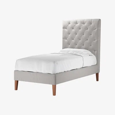 Sofa.com Rosalie 150cm Single Bed in Dove Smart Velvet - sofa.com