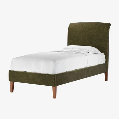 Sofa.com Thea Single Bed in Juniper Aquaclean Clever Chenille