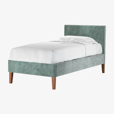 Sofa.com Avery 100cm Single Bed in Peppermint Bubble Velvet