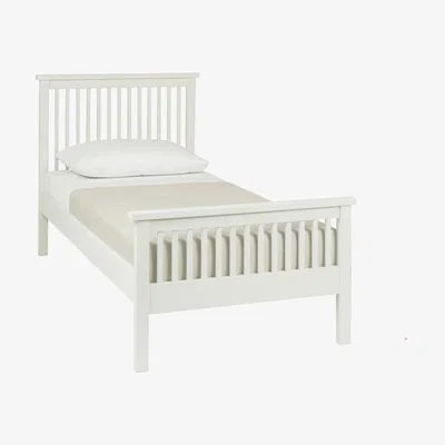 Teddy Beau Bentley Atlanta High Foot Bedstead White Bed / Single