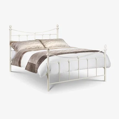 Teddy Beau Julian Bowen Rebecca Bed / Stone White Satin / Single
