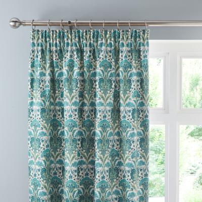 Dunelm Rapture Green Pencil Pleat Curtains Green
