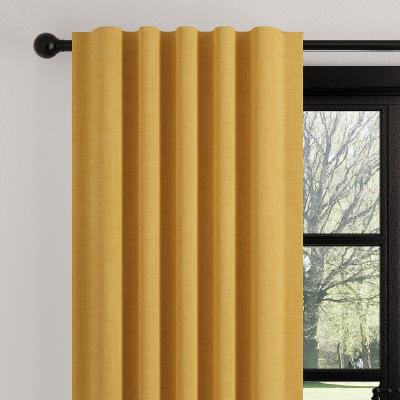 Dunelm Mason Tab Top Pencil Pleat Ochre Curtains Ochre