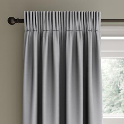 Dunelm Berlin Soft Grey Thermal Blackout Pencil Pleat Curtains Grey