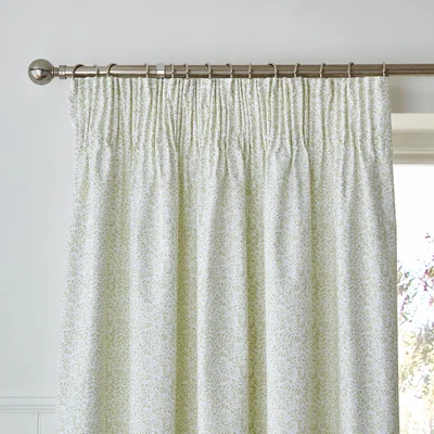 Dunelm Dorma Darcy 100% Cotton Pink Pencil Pleat Curtains Pink