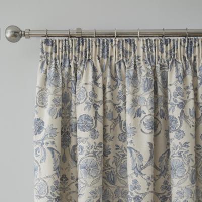 Dunelm Averie Blue Pencil Pleat Curtains Blue