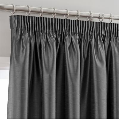 Dunelm Montana Charcoal Pencil Pleat Curtains Charcoal