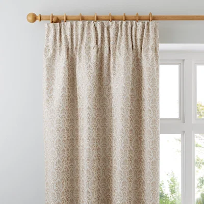 Dunelm Heritage Mulberry Cream Pencil Pleat Curtains Cream