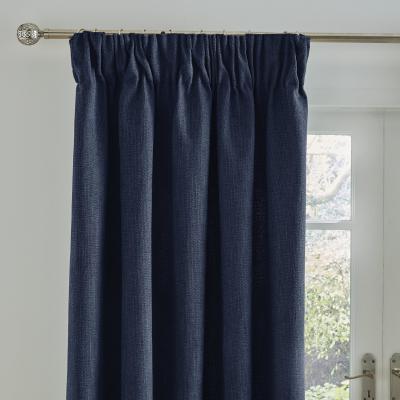 Dunelm Wynter Navy Thermal Pencil Pleat Curtains Navy