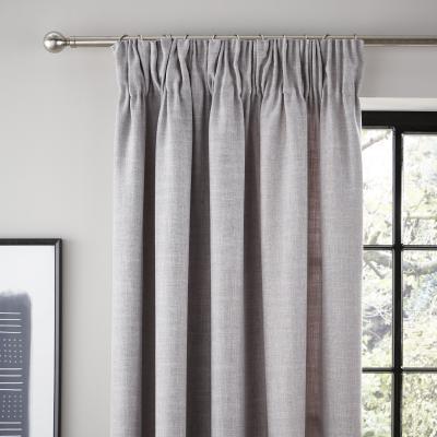 Dunelm Vermont Dove Grey Pencil Pleat Curtains Grey